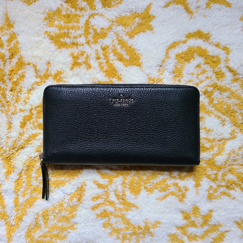 NWT Kate Spade Black Large Continental Wallet